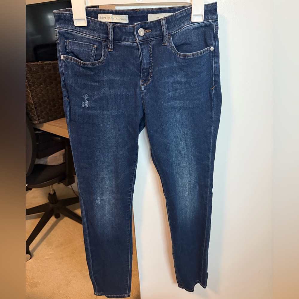 Pilcro and the Letterpress - Anthropologie - Dark Blue Skinny Jeans size 29